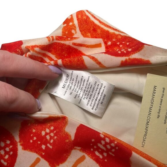 Mara Hoffman Goldie High-Waist Bikini Bottom Red Multi Floral Medium NWT - Picture 2 of 7